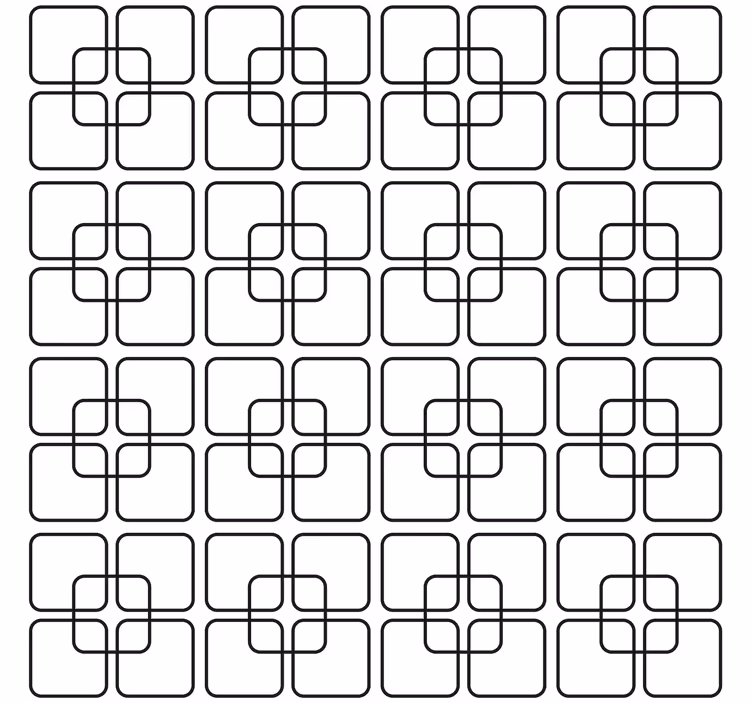 Carta da parati geometrica motivo urbano a quadrati neri - TenStickers