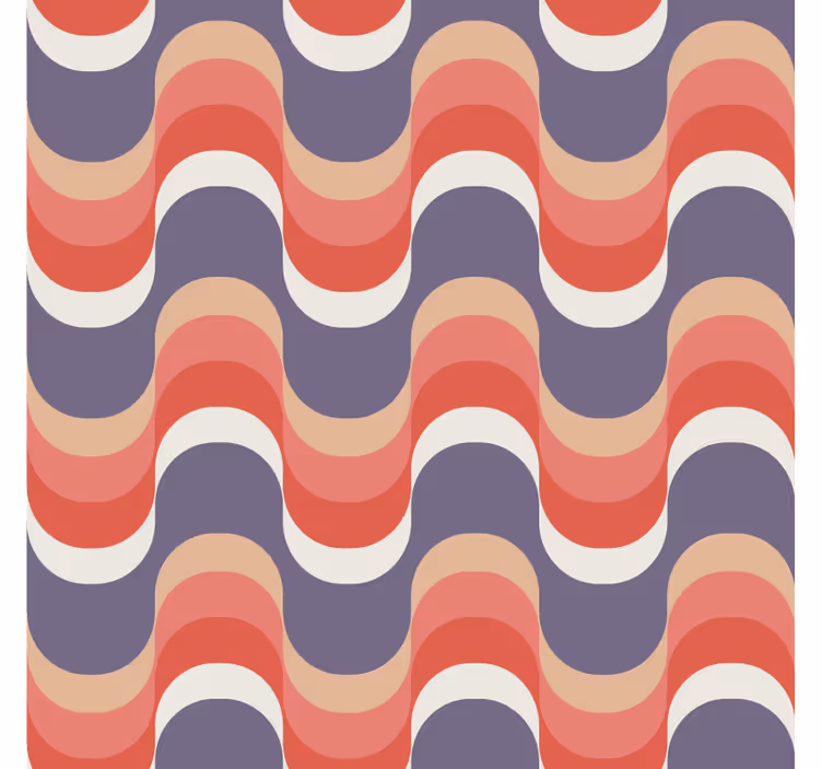 Carta da parati geometrica design a onde - TenStickers