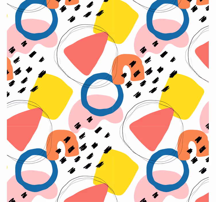 Carta da parati vintage motivo geometrico artistico - TenStickers