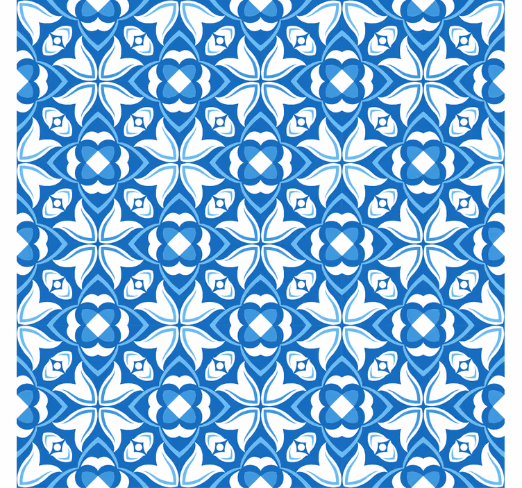 Carta da parati vintage vaso blu moderno stile hampton - TenStickers