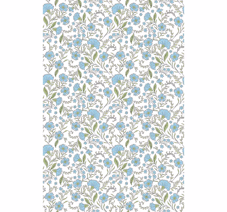 Carta da parati ufficio fiore su sfondo bianco - TenStickers