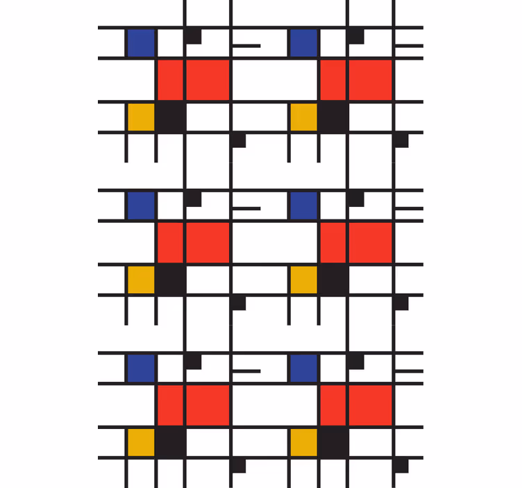 Carta da parati moderna arte geometrica mondrian - TenStickers