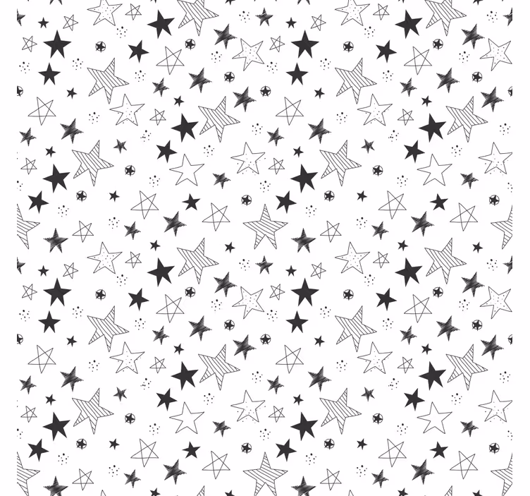 Carta da parati moderna punti e stelle - TenStickers