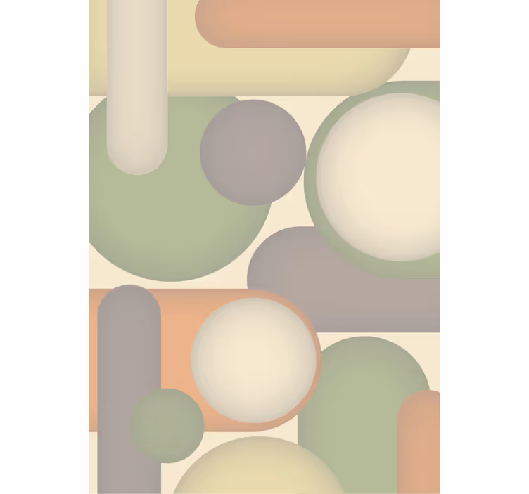 Carta da parati moderna disposizione circolare geometrica - TenStickers