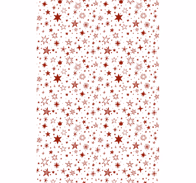 Carta da parati moderna stella rossa acquerello - TenStickers