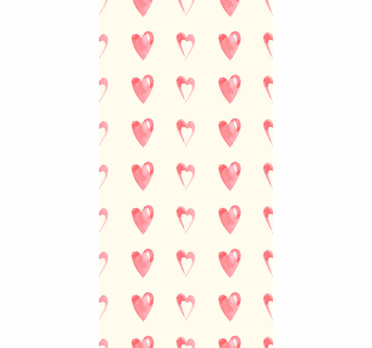 Carta da parati moderna cuori sprecati pattern-decor - TenStickers