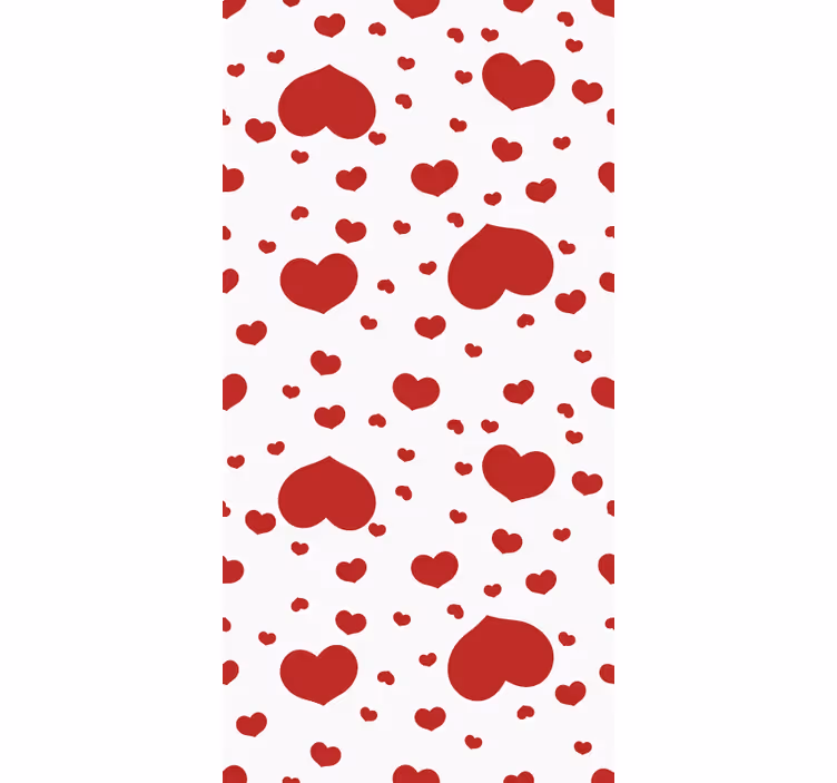 Carta da parati moderna cuori piccoli e grandi - TenStickers