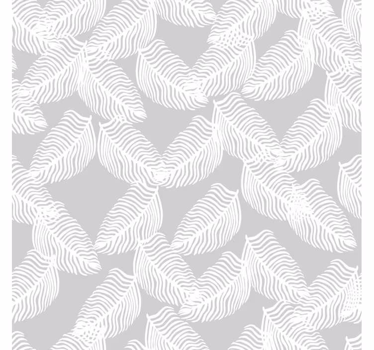 Carta da parati moderna floreale minimalista grigia - TenStickers