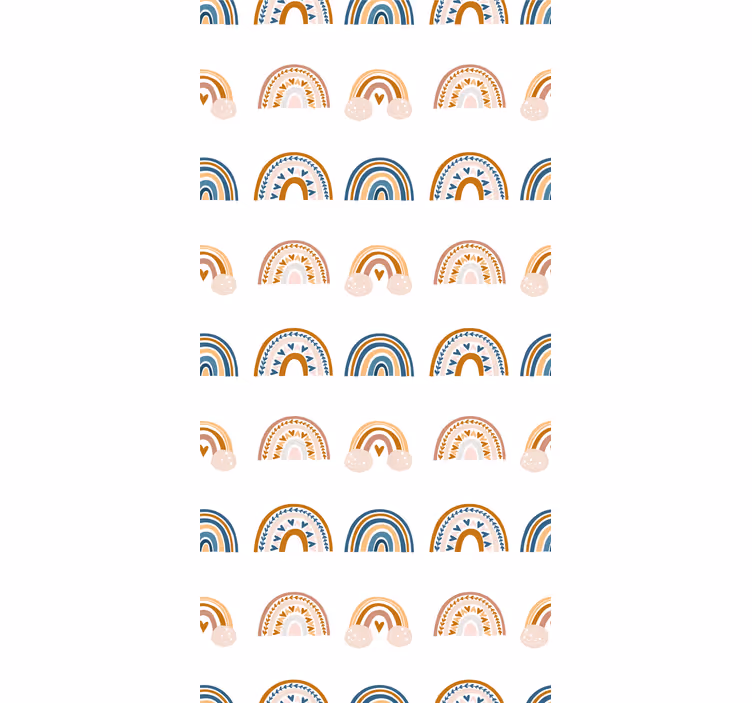 Carta da parati cameretta motivi arcobaleno nordici - TenStickers