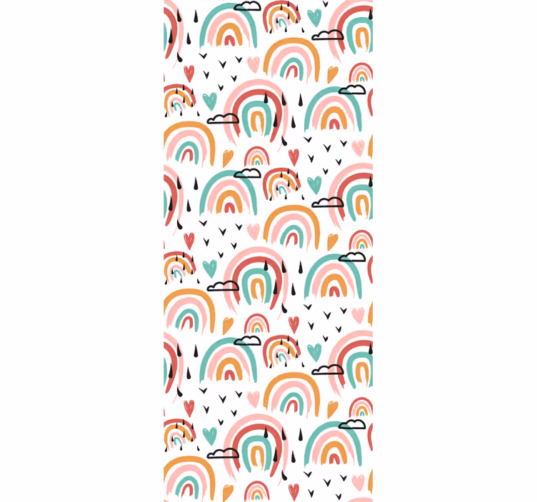 Carta da parati cameretta motivo arcobaleno vivace - TenStickers
