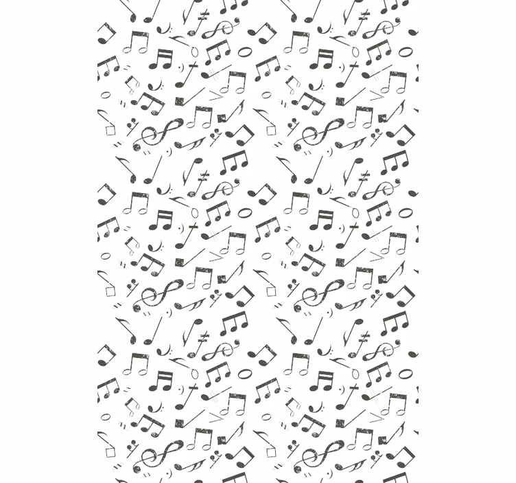 Carta da parati cameretta cascata di notazione musicale - TenStickers