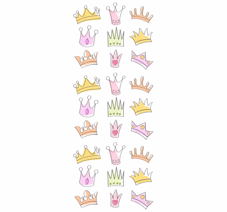 Carta da parati cameretta motivo corona - TenStickers