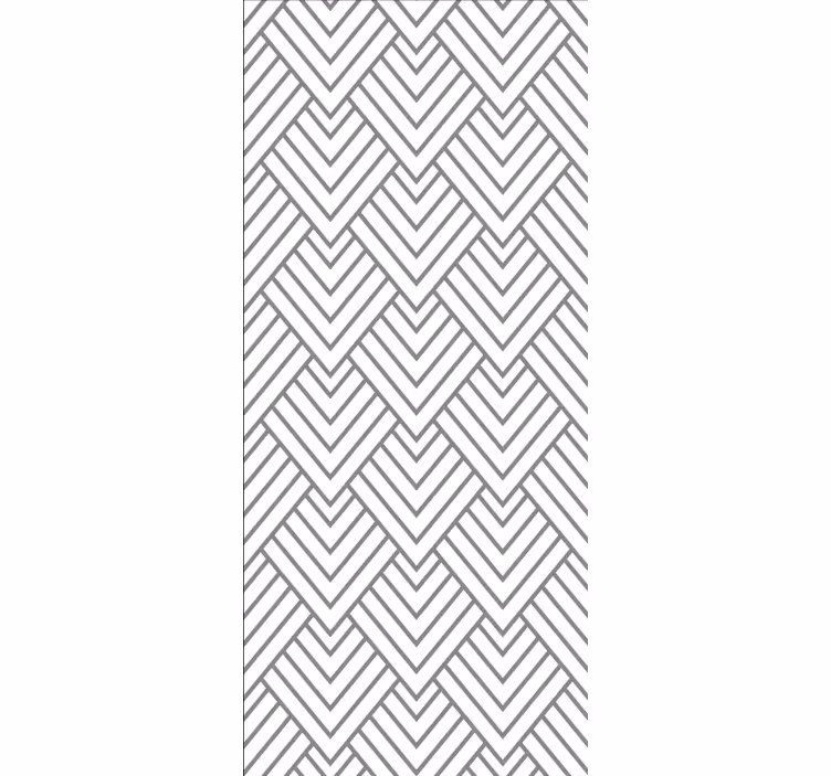 Carta da parati bagno design a zigzag grigio - TenStickers