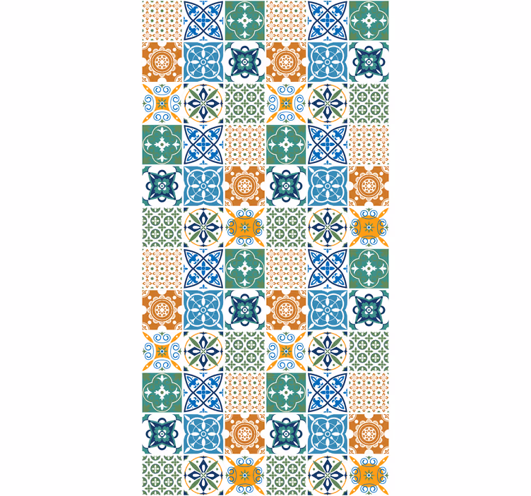 Carta da parati cucina mix di piastrelle in porcellana - TenStickers