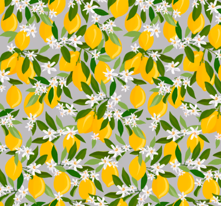 Carta da parati cucina albero di limoni - TenStickers