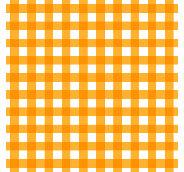 Carta da parati cucina motivo a quadri arancione - TenStickers