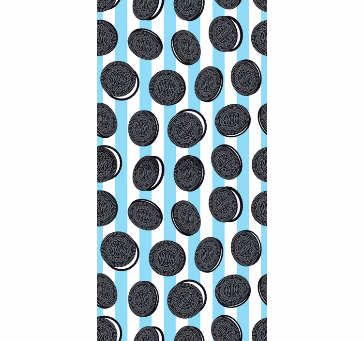 Carta da parati cucina motivo righe oreo - TenStickers
