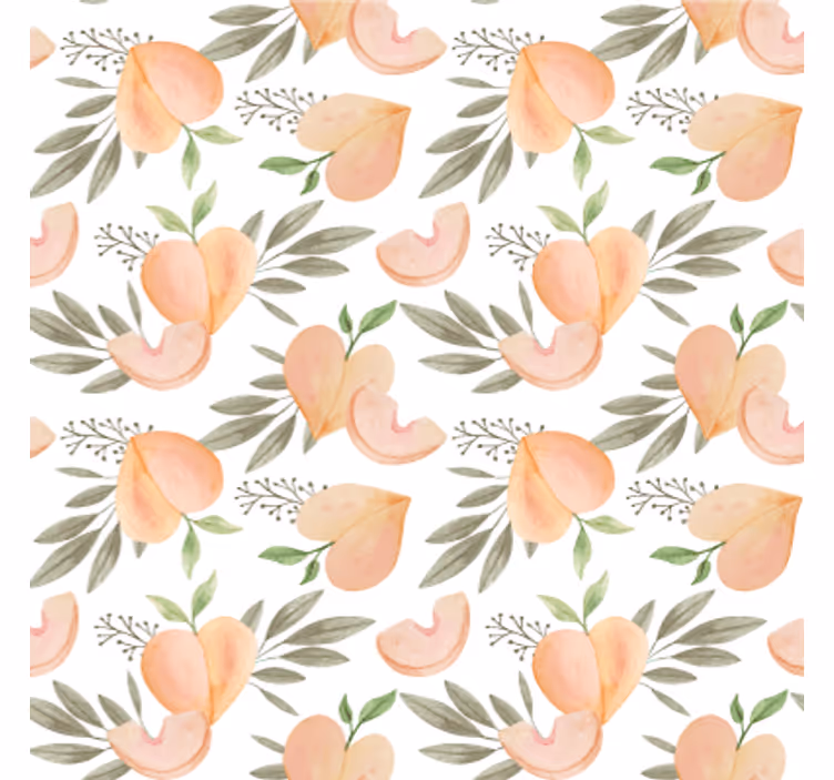 Carta da parati cucina composizione floreale pesca - TenStickers