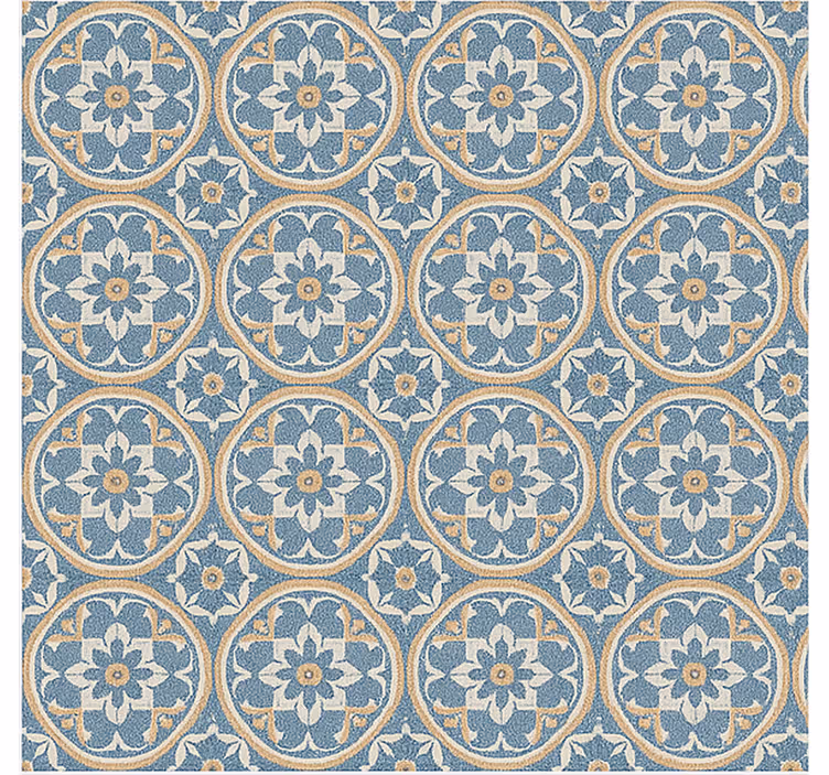 Carta da parati soggiorno stile azulejo - TenStickers
