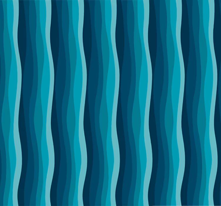 Carta da parati soggiorno onde blu serene - TenStickers