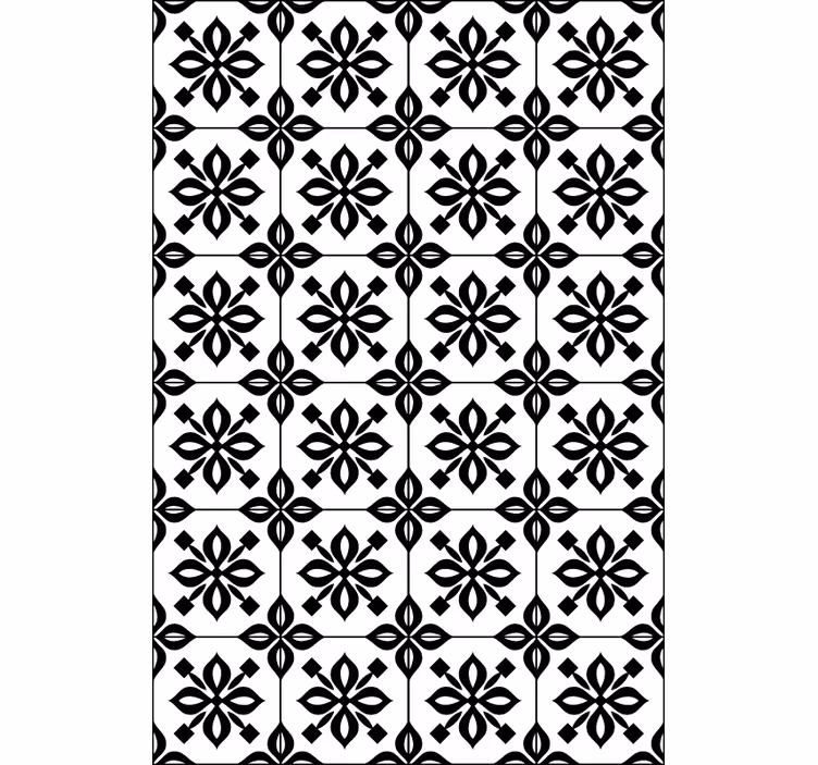Carta da parati soggiorno mosaico bianco e nero - TenStickers