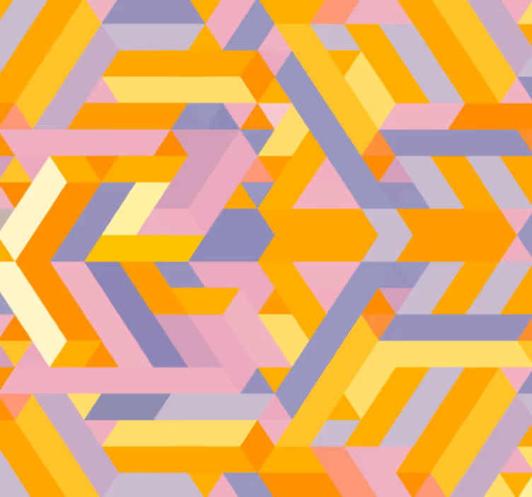 Carta da parati bagno motivo geometrico sovrapposto - TenStickers
