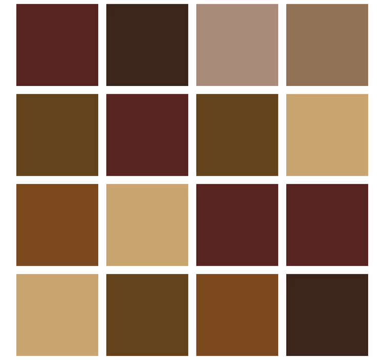 Carta da parati bagno blocchi di colore caldo - TenStickers