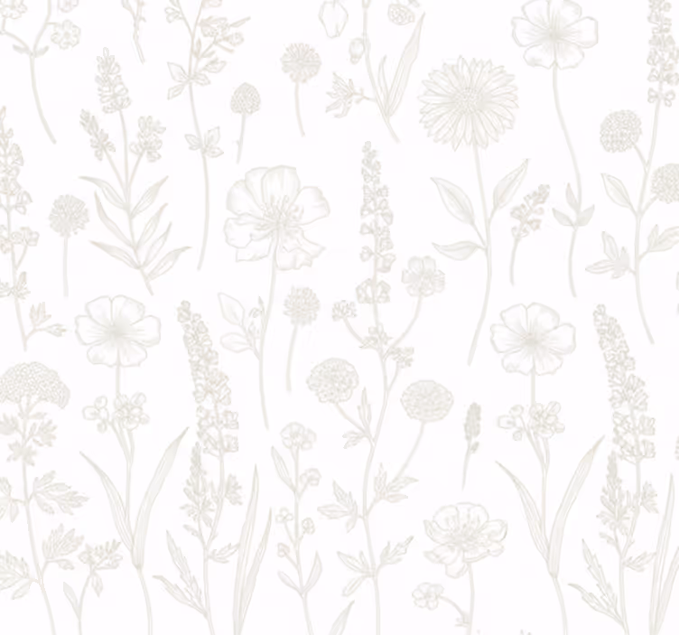 Carta da parati soggiorno schizzo botanico - TenStickers