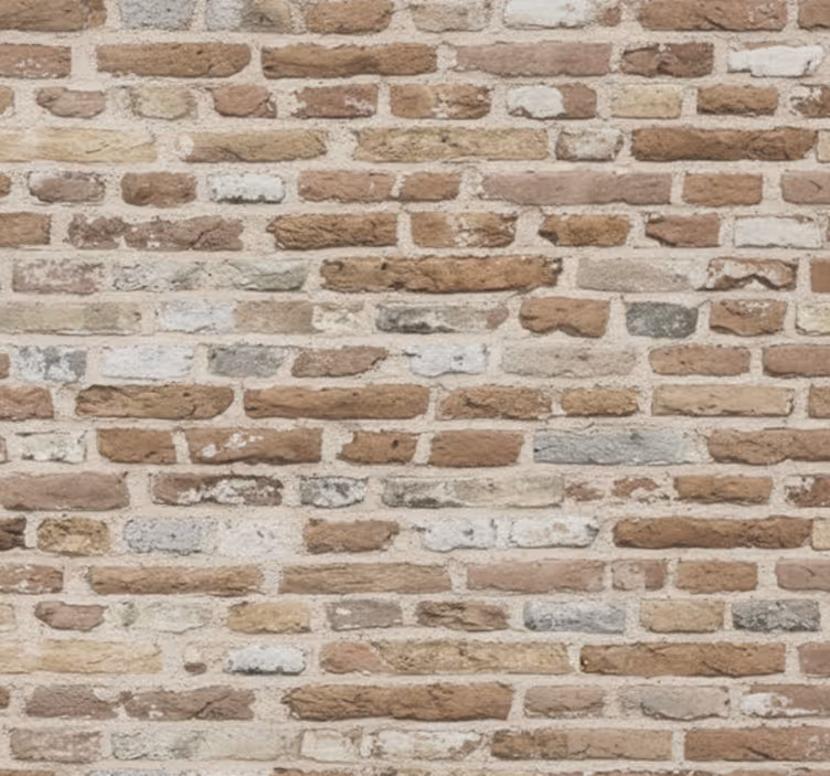 Carta da parati soggiorno mattone rustico recuperato - TenStickers