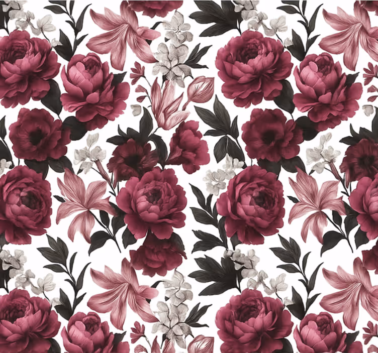 Carta da parati soggiorno fiori olandesi melanconici - TenStickers