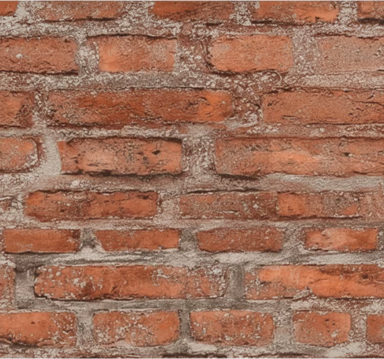 Carta da parati soggiorno mattone rosso classico - TenStickers