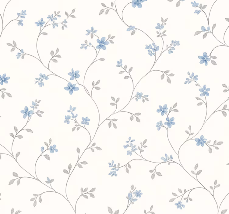 Carta da parati camera da letto prato blu classico - TenStickers