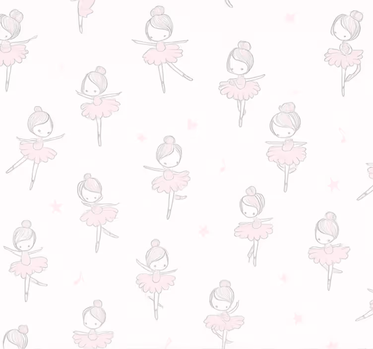 Carta da parati soggiorno ballerina carina - TenStickers