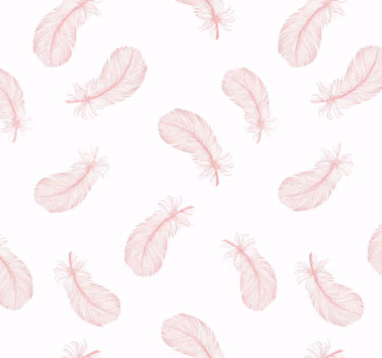 Carta da parati soggiorno motivo piuma rosa - TenStickers