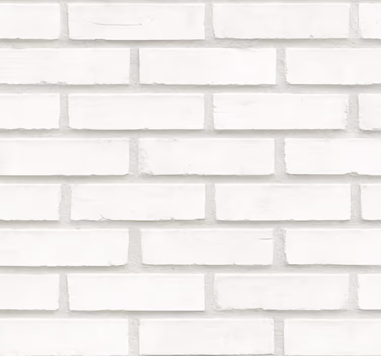Carta da parati soggiorno design mattoni bianchi - TenStickers