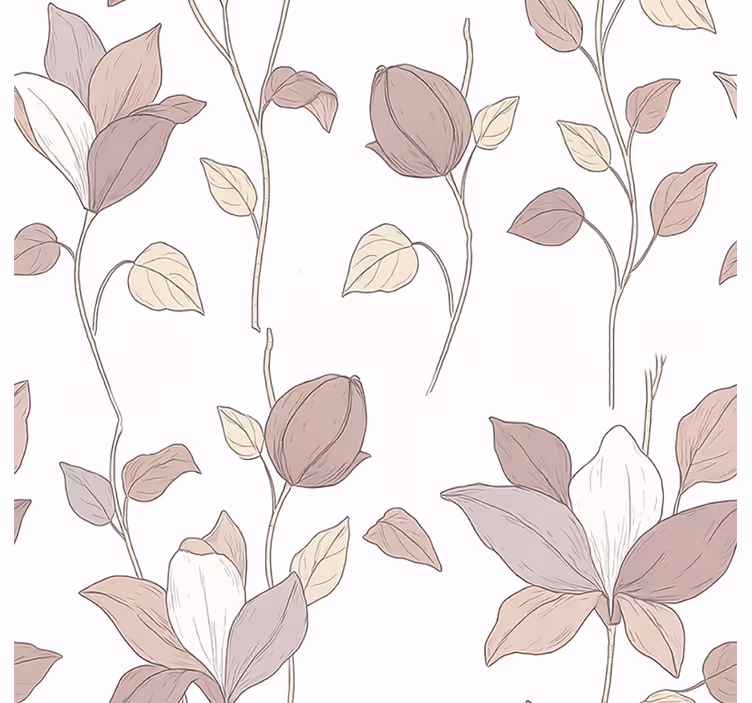 Carta da parati camera da letto floreale rosa - TenStickers