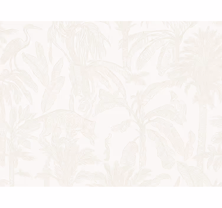 Carta da parati camera da letto giungla beige chiaro - TenStickers
