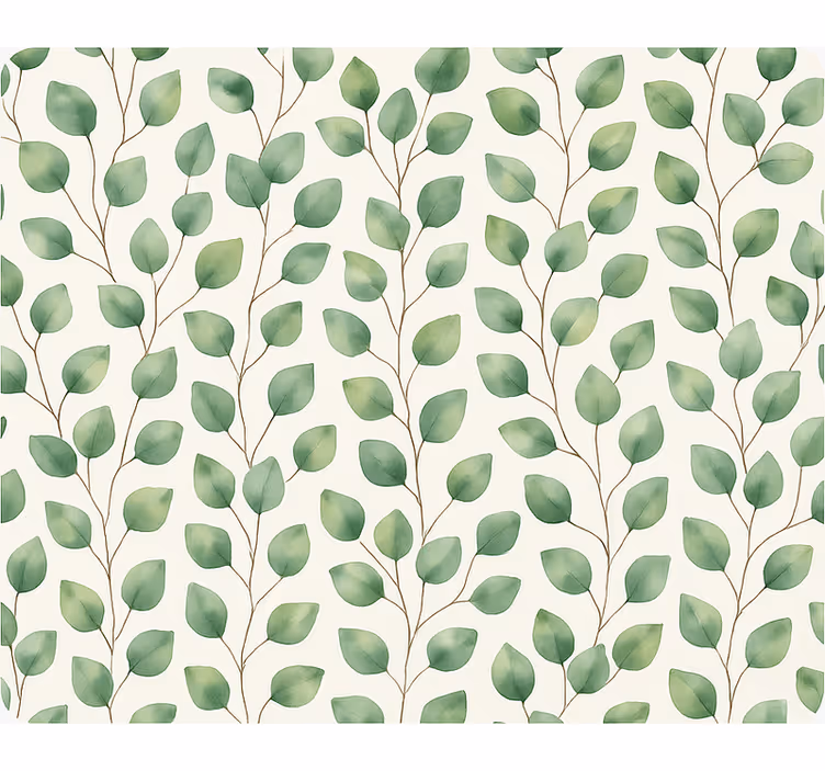 Carta da parati soggiorno foglia di foresta pluviale - TenStickers