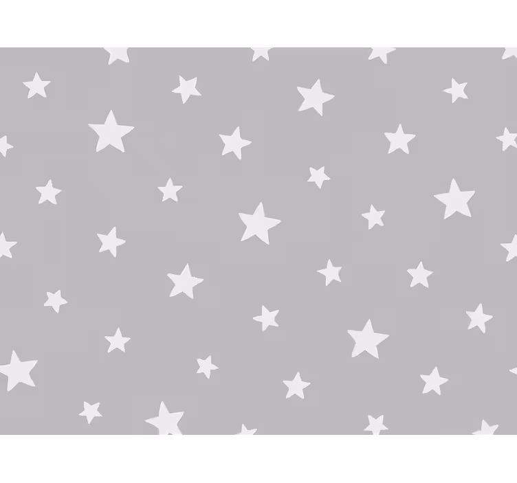Carta da parati cameretta motivo stelle grigie - TenStickers