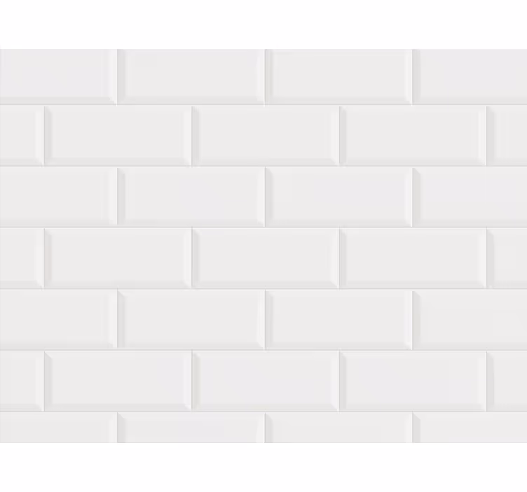 Carta da parati bagno motivo piastrelle bianche - TenStickers