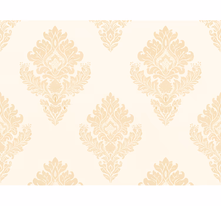 Carta da parati camera da letto damascato beige classico - TenStickers