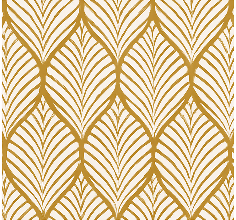 Carta da parati moderna motivo geometrico foglia oro - TenStickers