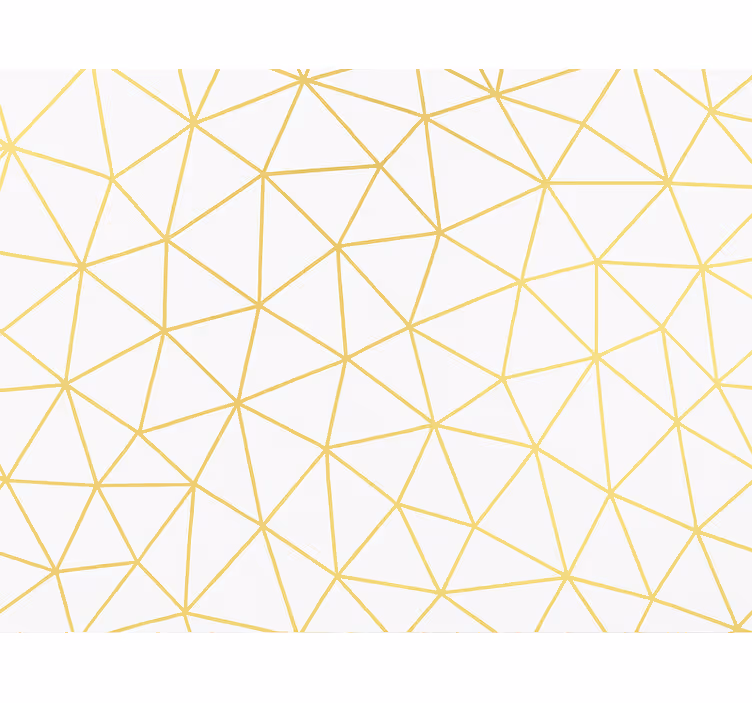 Carta da parati triangoli mosaico geometrico dorato - TenStickers