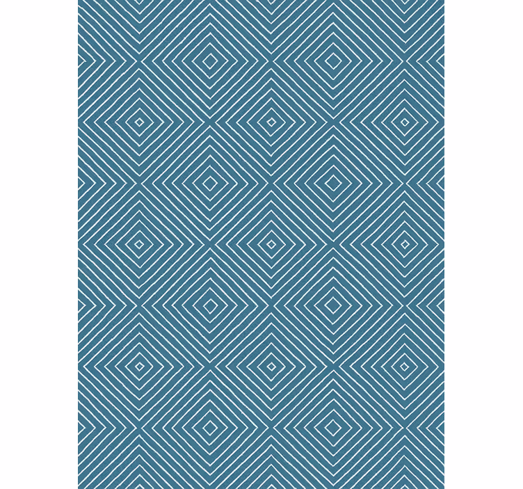 Carta da parati nordica linee diamante blu - TenStickers