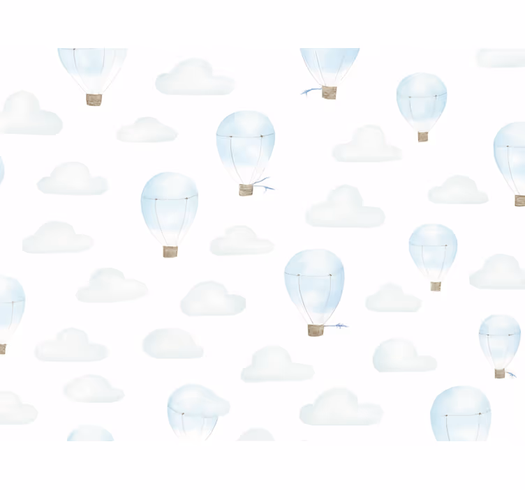 Carta da parati cameretta nuvole acquerello blu - TenStickers