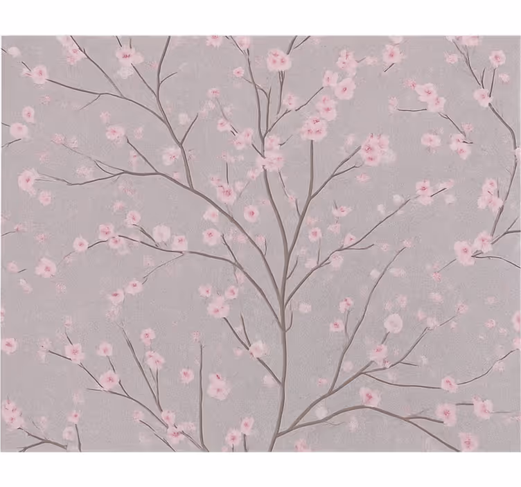 Carta da parati floreale ramo di ciliegio scuro - TenStickers