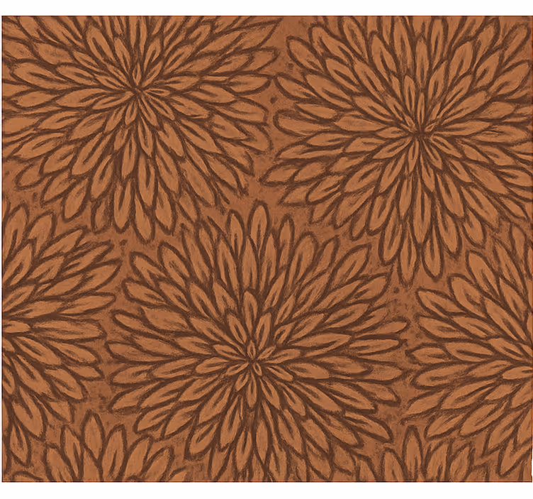 Carta da parati effetto legno fiore corallo moderno - TenStickers