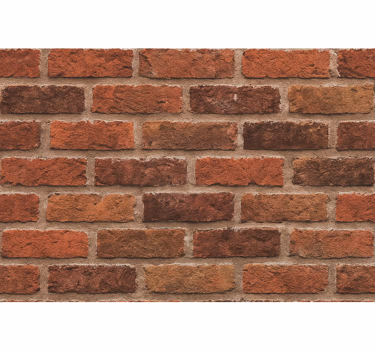 Carta da parati soggiorno effetto mattone rosso - TenStickers