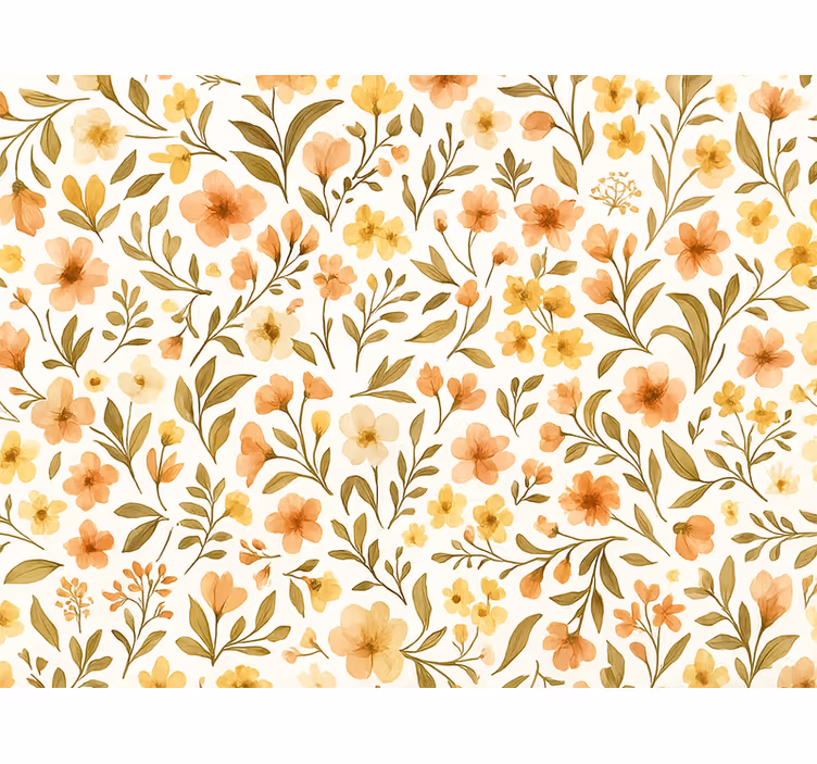 Carta da parati camera da letto fiori vintage florali - TenStickers