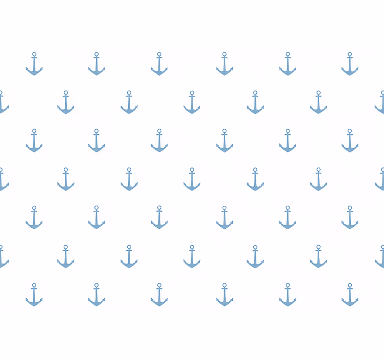 Carta da parati cameretta design ancora blu - TenStickers